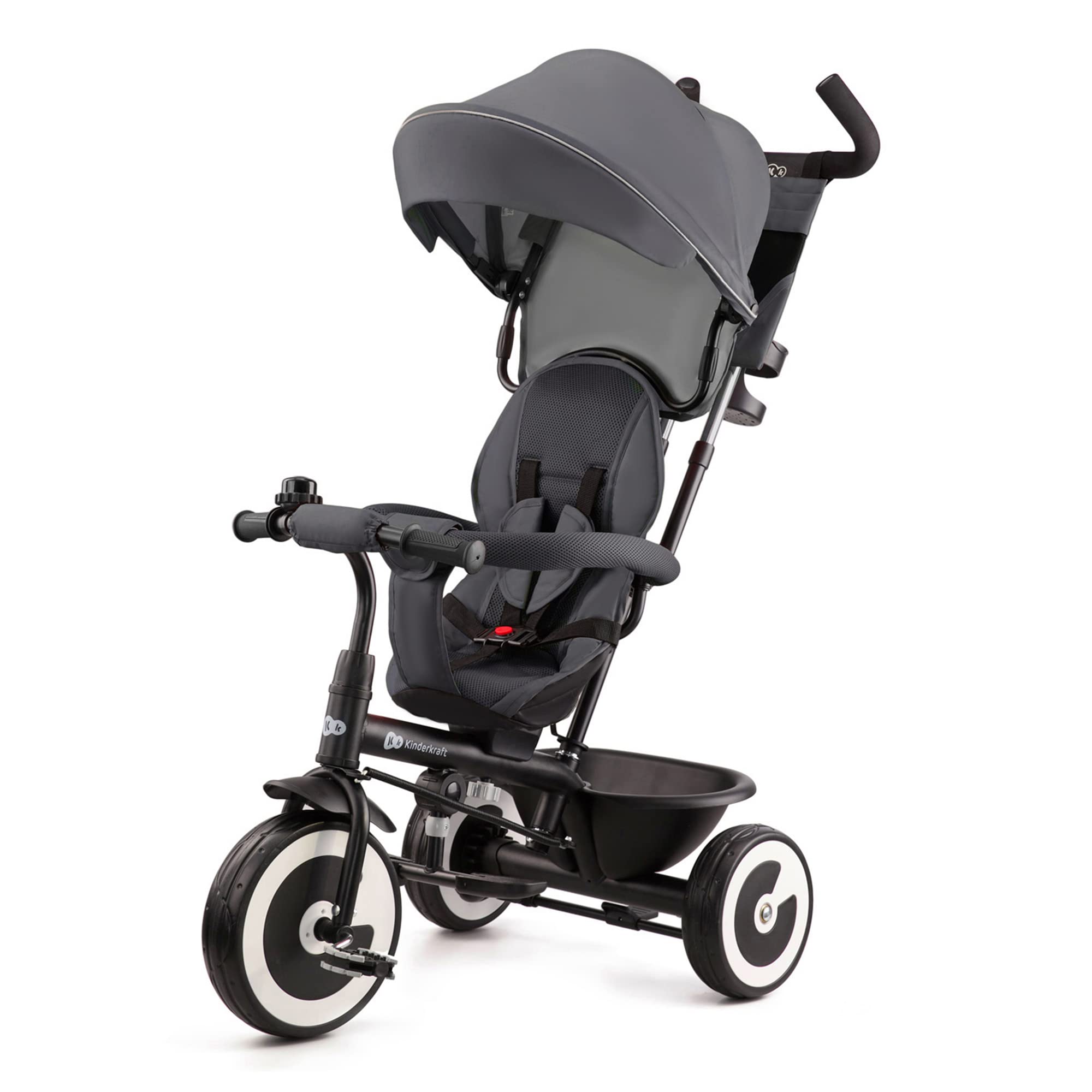 Kinderkraft Aston Tricycle Bébé Évolutif, Trike BebeÉvoluant avec Votre Enfant, Idéal de 9 Mois à 5 Ans, Compact et Prat